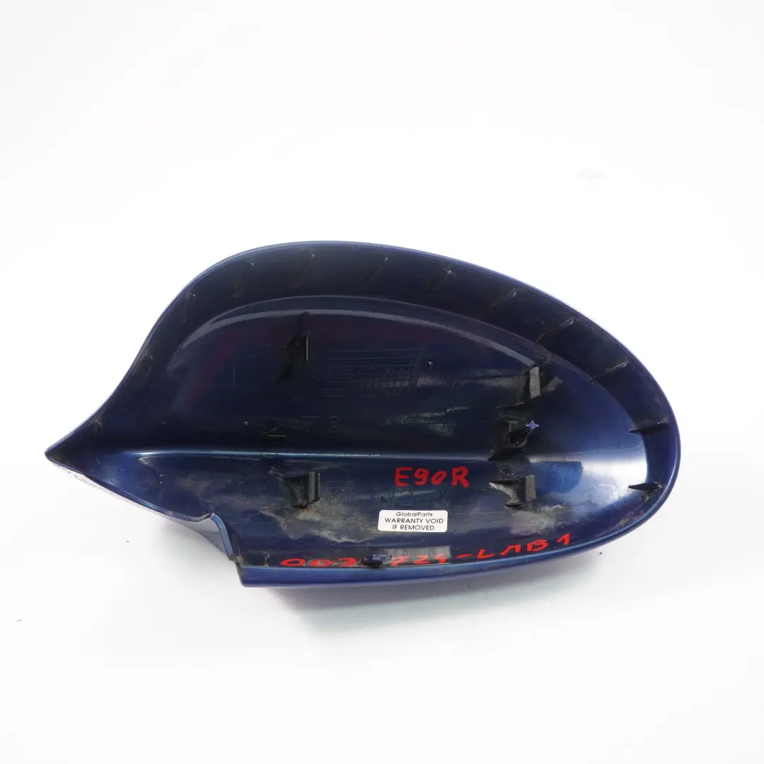 BMW 3 Series E90 1 Right Cover Cap O/S Casing Wing Mirror Le Mans Blau Blue 381