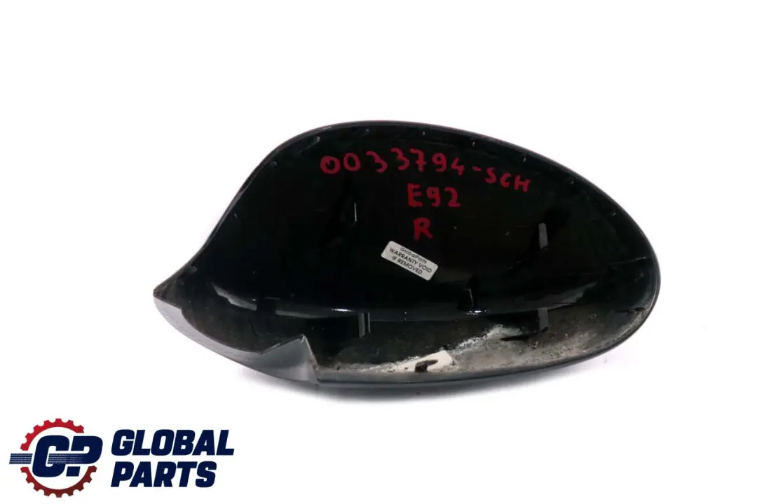 BMW 3 Series E92 E93 Right Cover Cap O/S Casing Wing Mirror Schwarz 2 Black