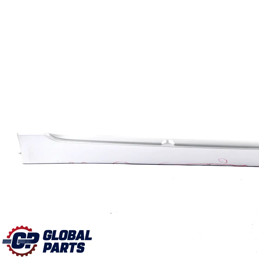 BMW 5 E60 E61 Door Sill Side Cover Skirt Right O/S Titansilber Silver 354