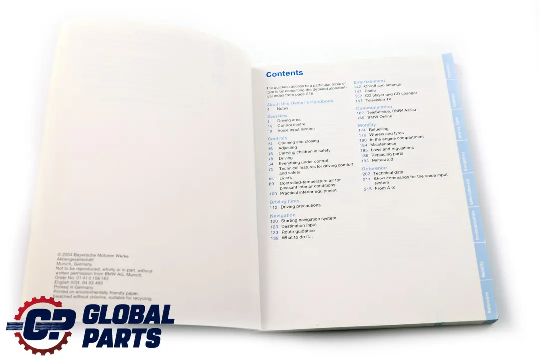 BMW 5 Series E60 E61 Service Booklet Owner's Handbook Book 0158163