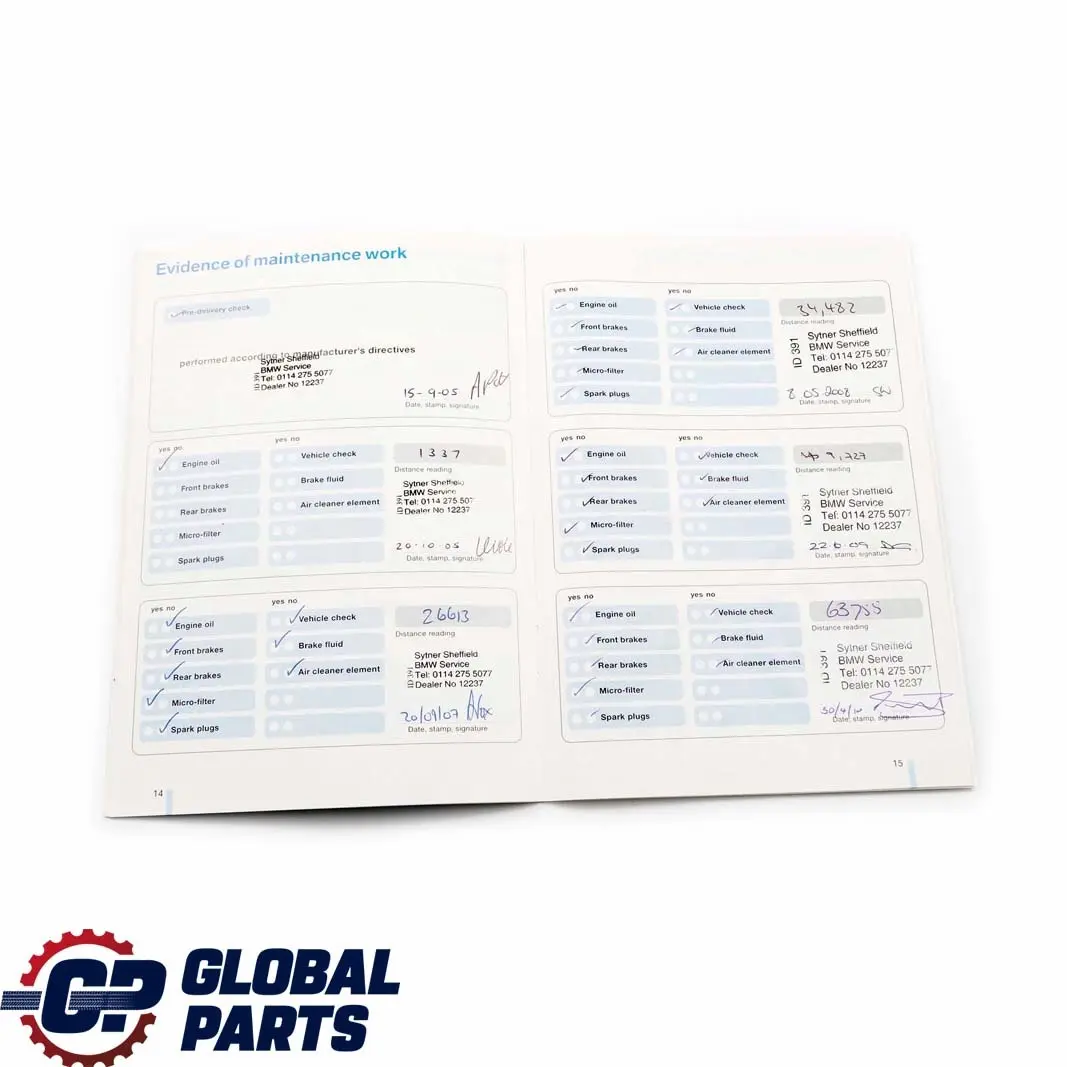 Service Booklet Owner's Handbook Books Set Case Wallet BMW 5 Series E60 M5 - SKU P0159168 - Part number 0159168