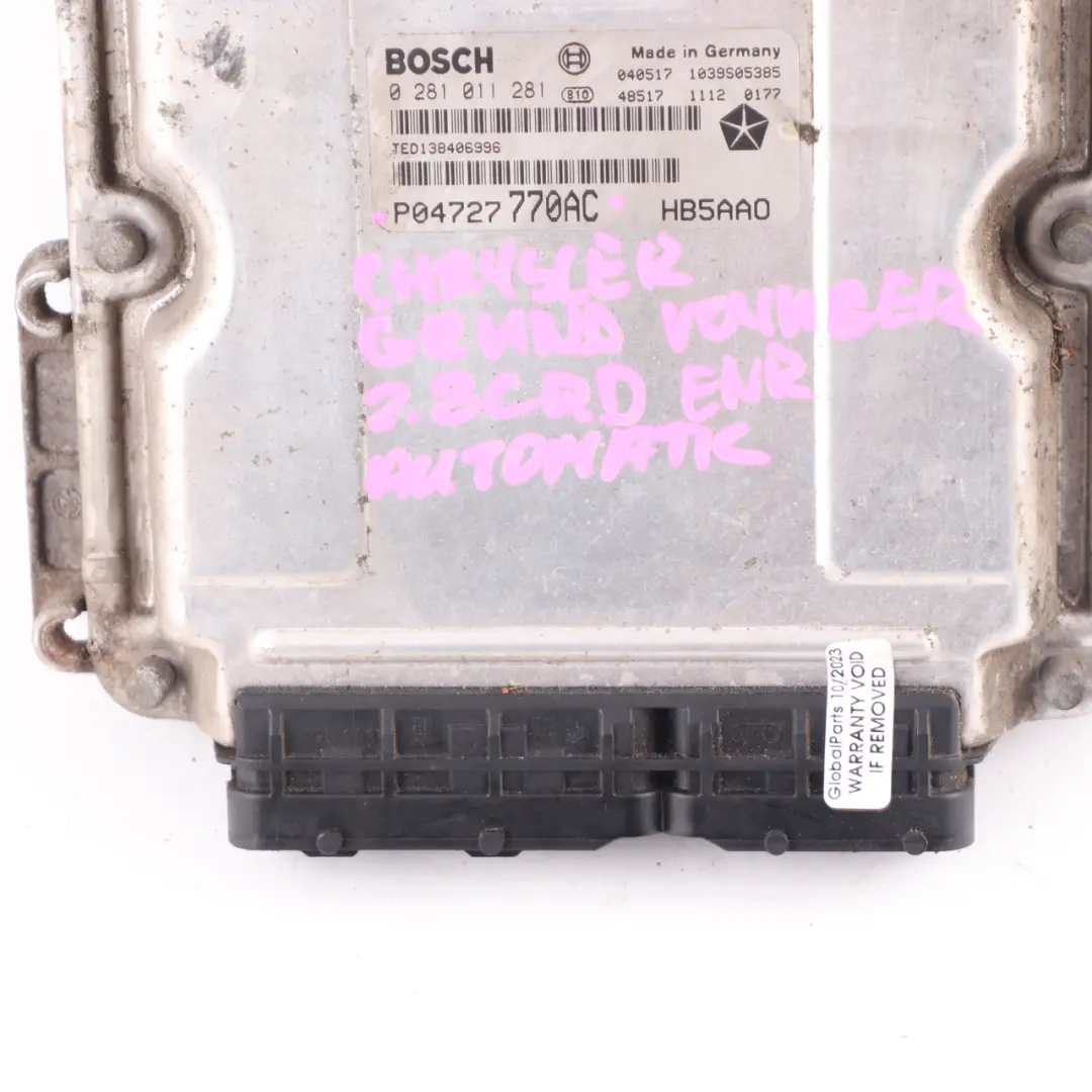 Chrysler Grand Voyager Sterownik Silnika ECU 