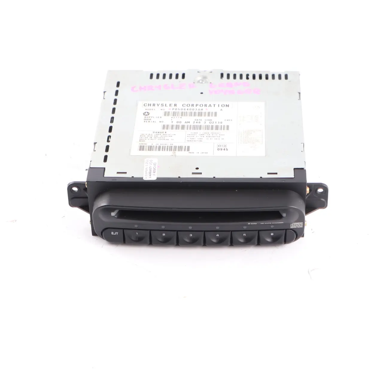 Chrysler Grand Voyager 6-disc CD Changer Control Unit Module P05064003AH