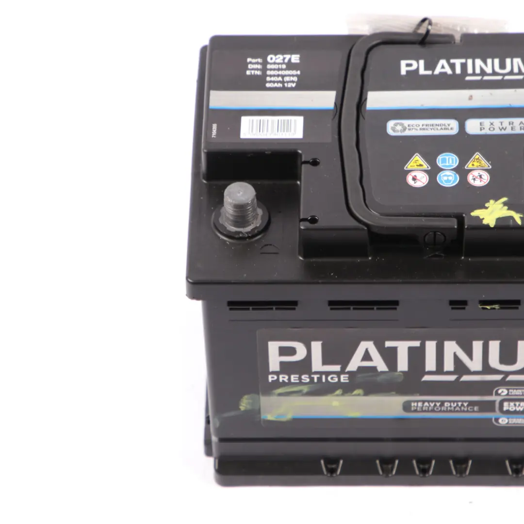 Platinium Prestige Heavy Duty Perfrormace Accumulator Battery 60Ah 540A 