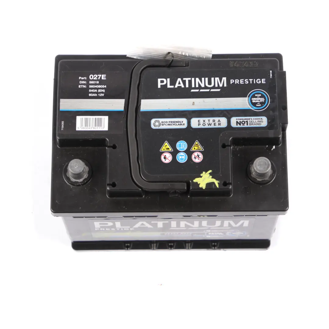 Platinium Prestige Heavy Duty Perfrormace Accumulator Battery 60Ah 540A 
