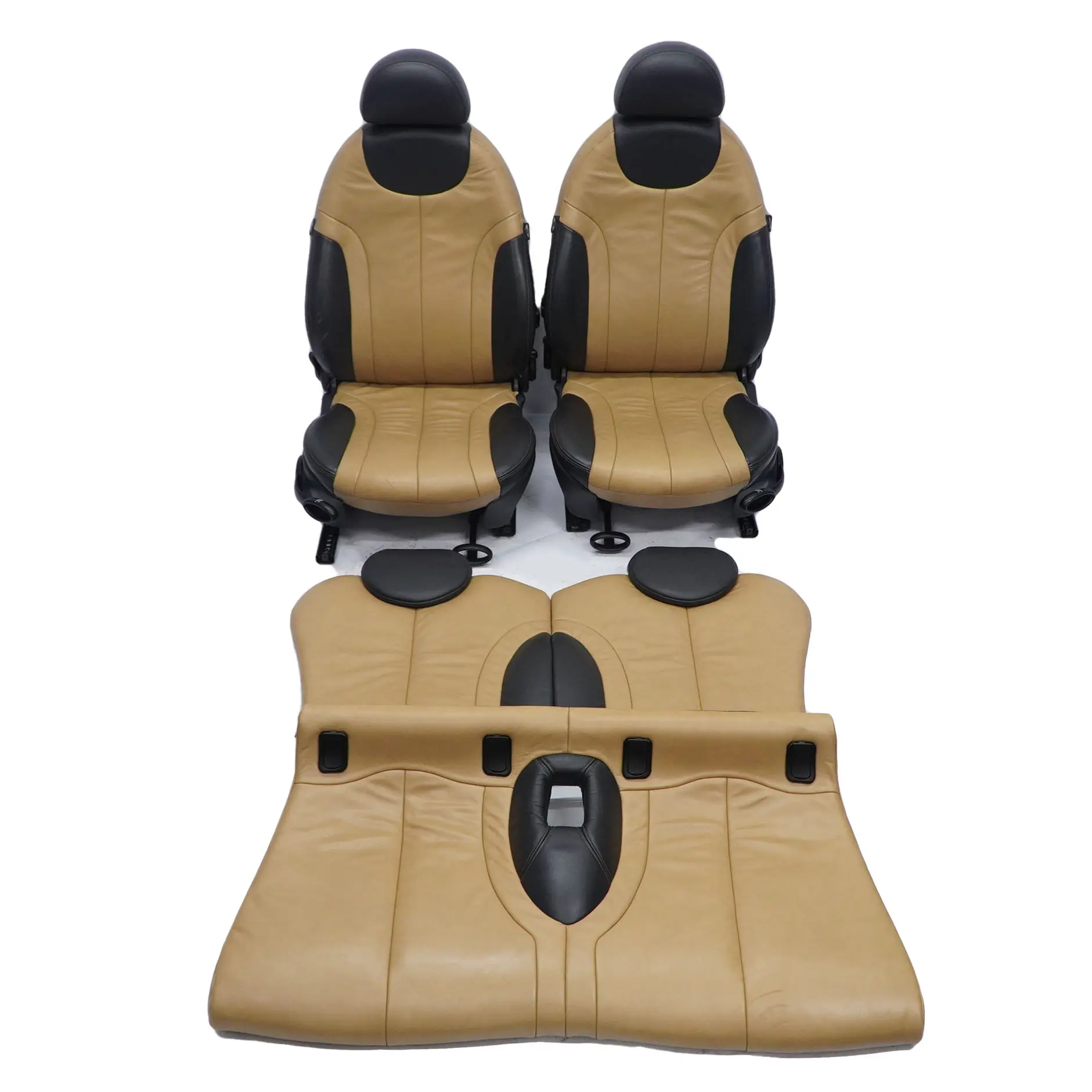 Asientos Cuero Mini R50 Suave Cordoba Beige Interior Asiento Delantero Trasero