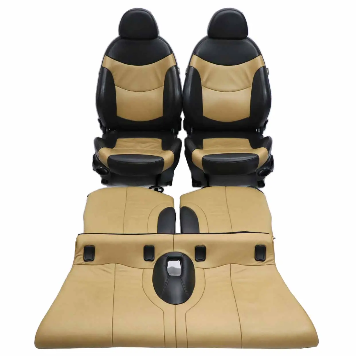 Leather Seats Mini Cooper R52 Heated Soft Cordoba Beige Interior Front Rear Seat