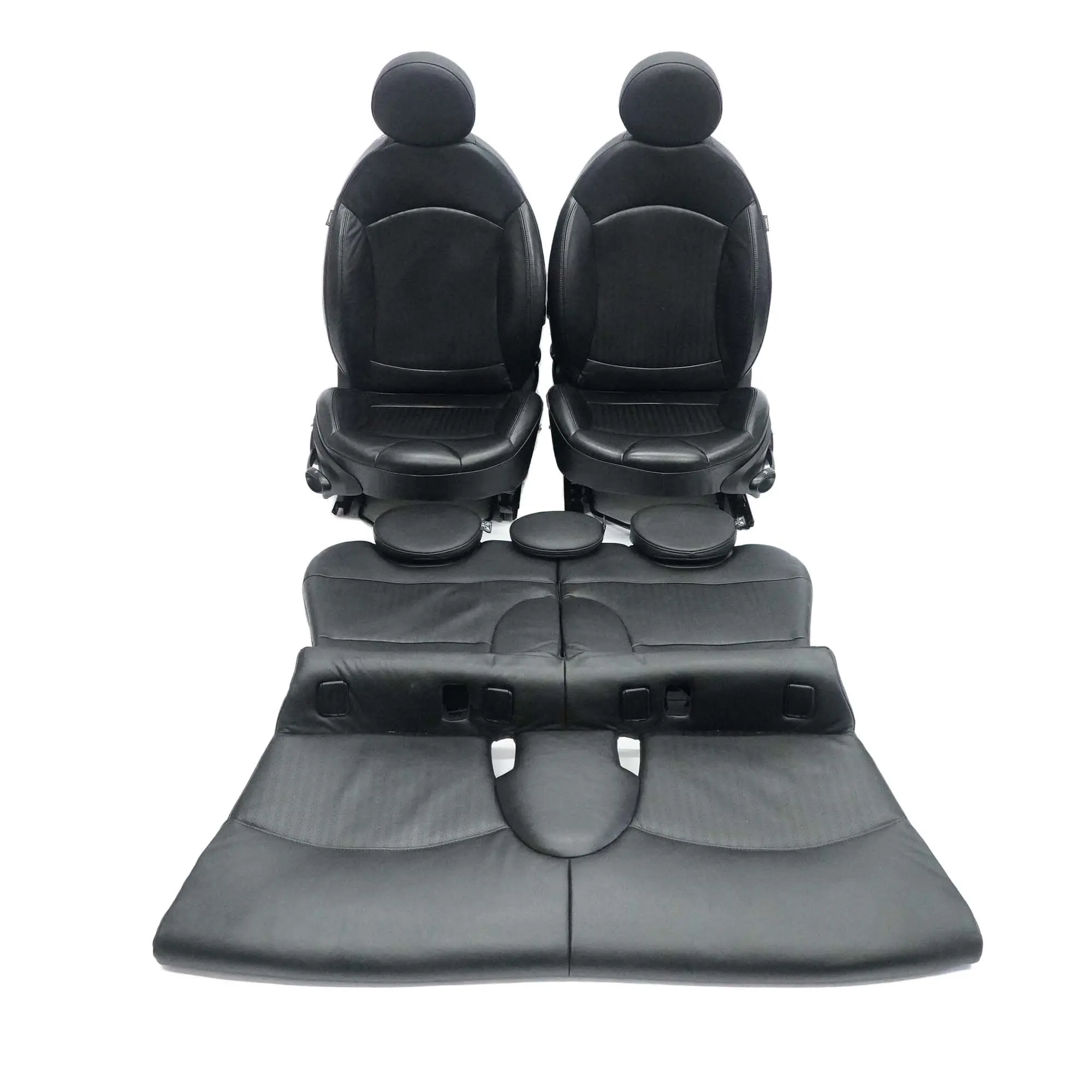 Asientos De Cuero Mini Cooper R55 Clubman Sports Asiento Interior Completo Negro