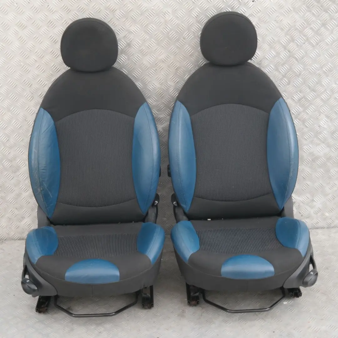 *BMW Mini Cooper One Clubman R55 Sports Halb Leder Innensitze Sitze innen BLAU