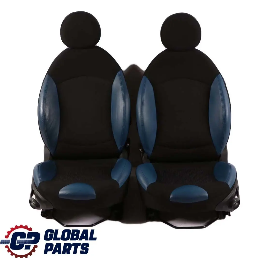 Mini Cooper One R56 Sport  Cloth / Blue Leather Interior Seats Front Rear Seat