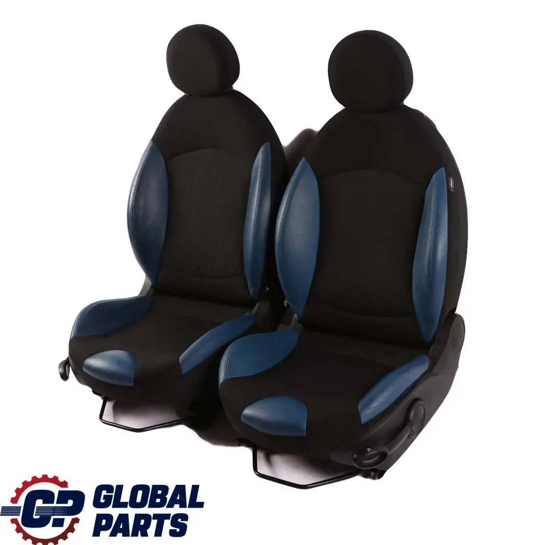 Mini Cooper One R56 Sport  Cloth / Blue Leather Interior Seats Front Rear Seat