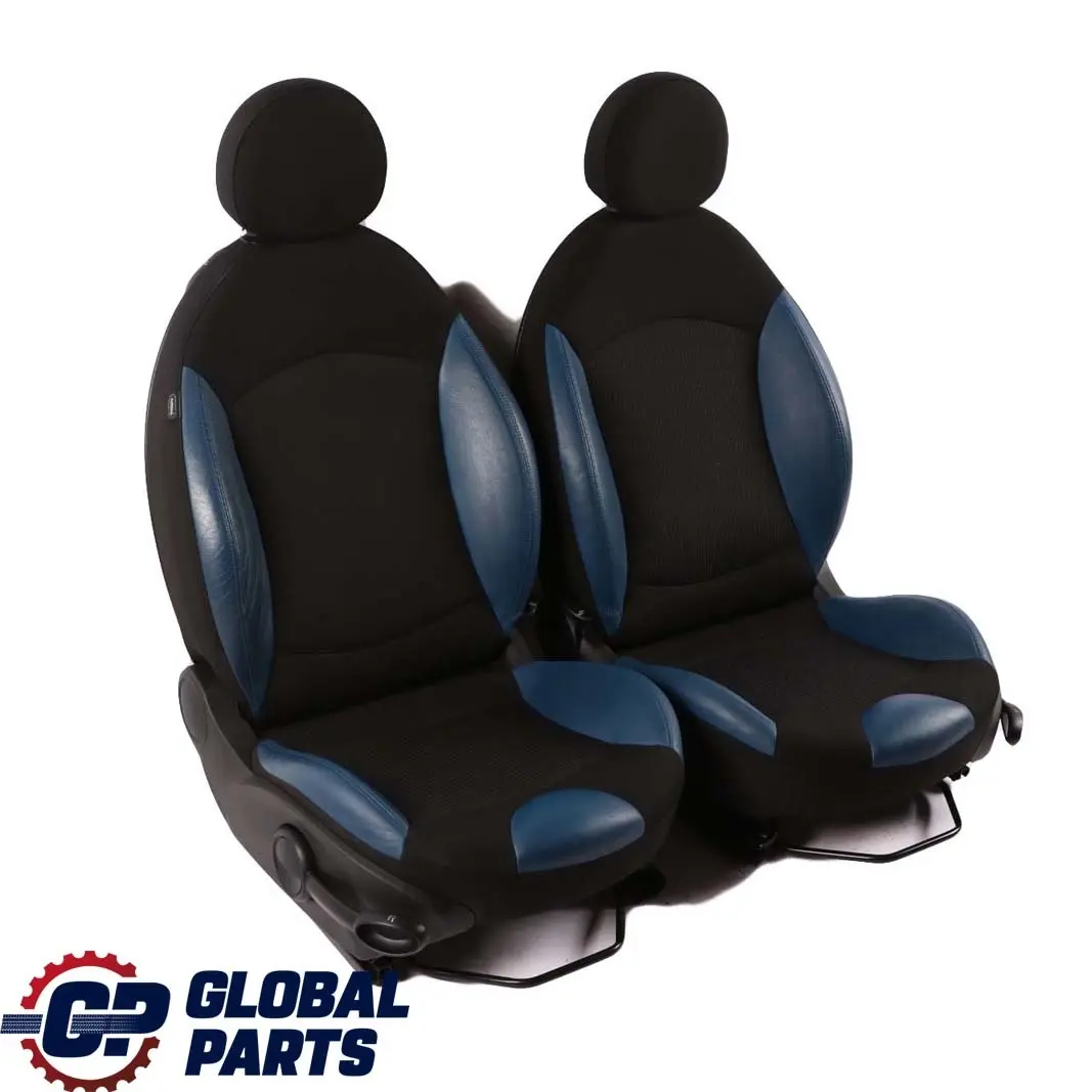 Mini Cooper One R56 Sport  Cloth / Blue Leather Interior Seats Front Rear Seat