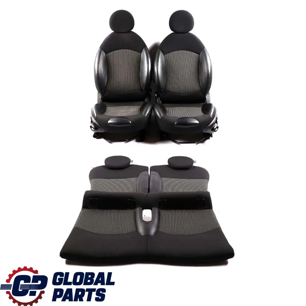 Mini Cooper One R56 Sport Black Cloth / Leather Interior Seats Front Rear Seat