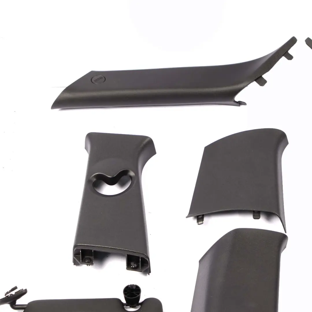 Pillar Set Mini R60 Countryman Interior Trims Panels Covers Black Sun Visors