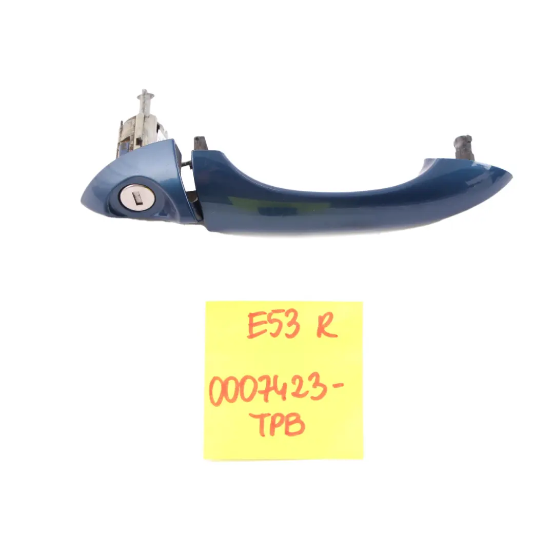 Door Handle Grab BMW X5 E53 2 Front Right O/S Catch Topasblau Topaz Blue 364