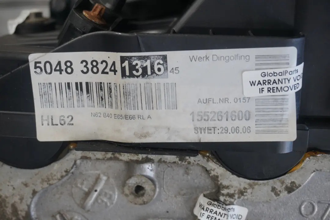 Complete Engine 740i Petrol N62 N62B40A 306HP WARRANTY BMW E65 E66 - SKU rhd-0439100-1 - Part number 0439100