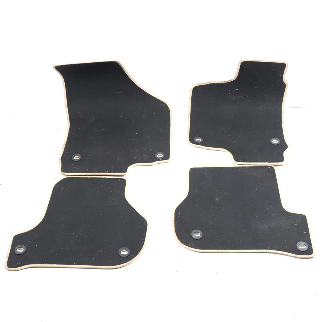 Skoda Octavia II Floor Mats Set Interior Front Rear Floor Cover Ivory 1Z2864436A