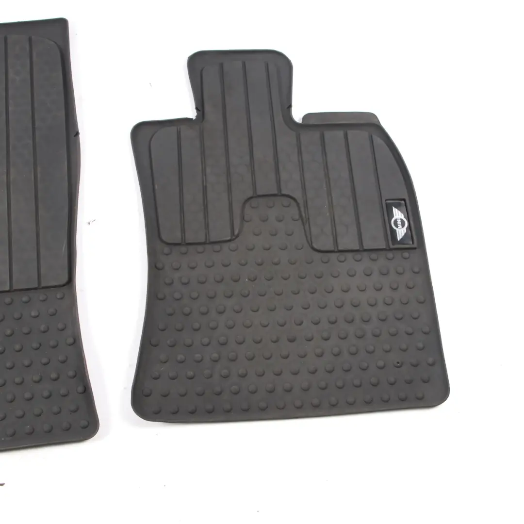 Floor Rubber Mats Mini R56 R57 R58 All Weather Interior Front Set Black 2243913