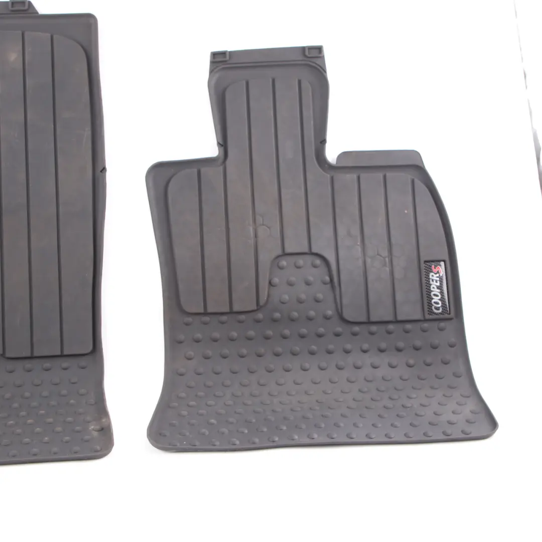 Floor Rubber Mats Mini R56 R57 R58 All Weather Interior Front Set Black 2243917