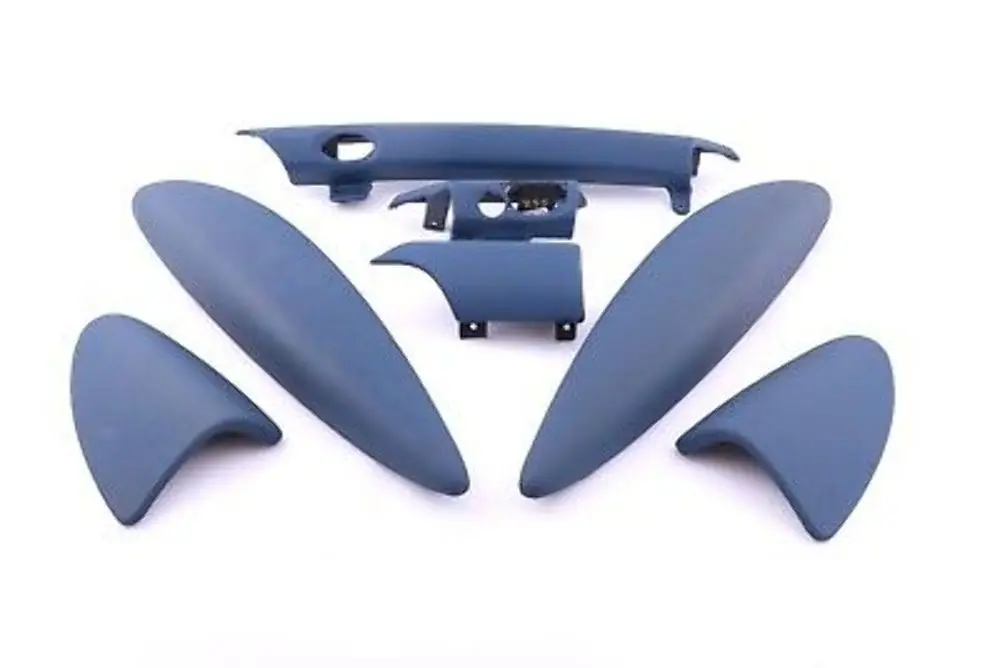 Mini One R55 Dashboard Dash Lower Trim Cover Set Pacific Blue