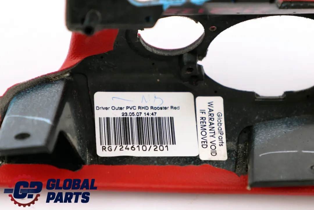 Mini Cooper One R55 R56 R57 Cover Knee Protection Driver's Side Rooster Red