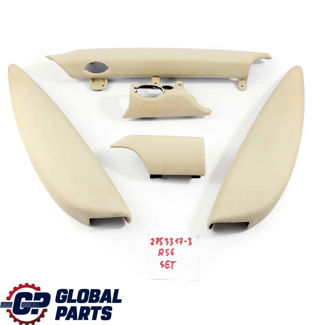 BMW Mini Cooper 3 R56 R57 Dashboard Dash Lower Trim Set Kit Cover Cream White