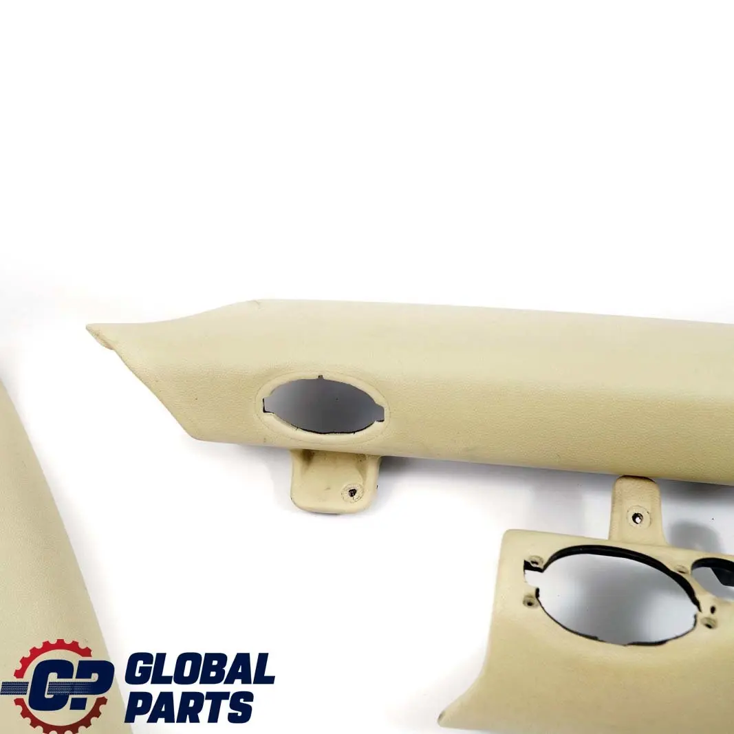 BMW Mini Cooper 3 R56 R57 Dashboard Dash Lower Trim Set Kit Cover Cream White