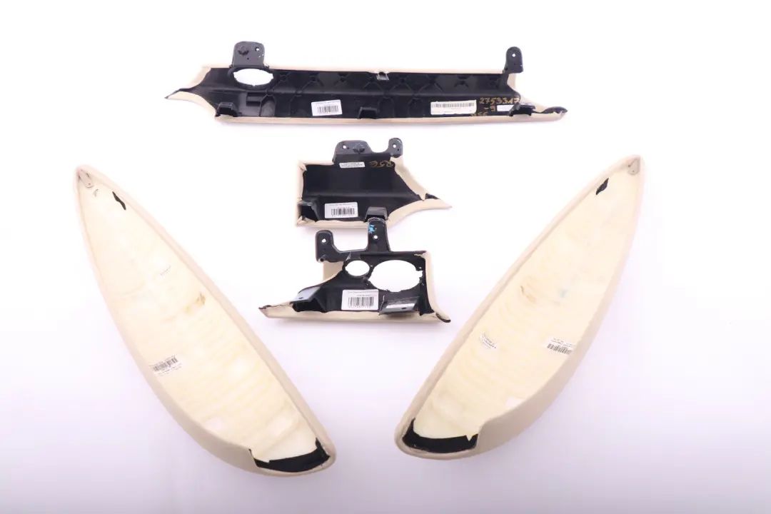 BMW Mini Cooper 9 R56 R57 Dashboard Dash Lower Trim Set Kit Cream White
