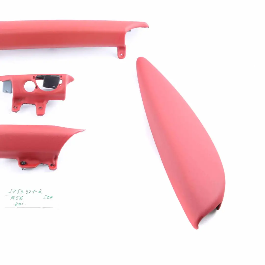 Mini Cooper One R56 R57 R58 Dashboard Dash Trim Cover Set Rooster Red 2753321