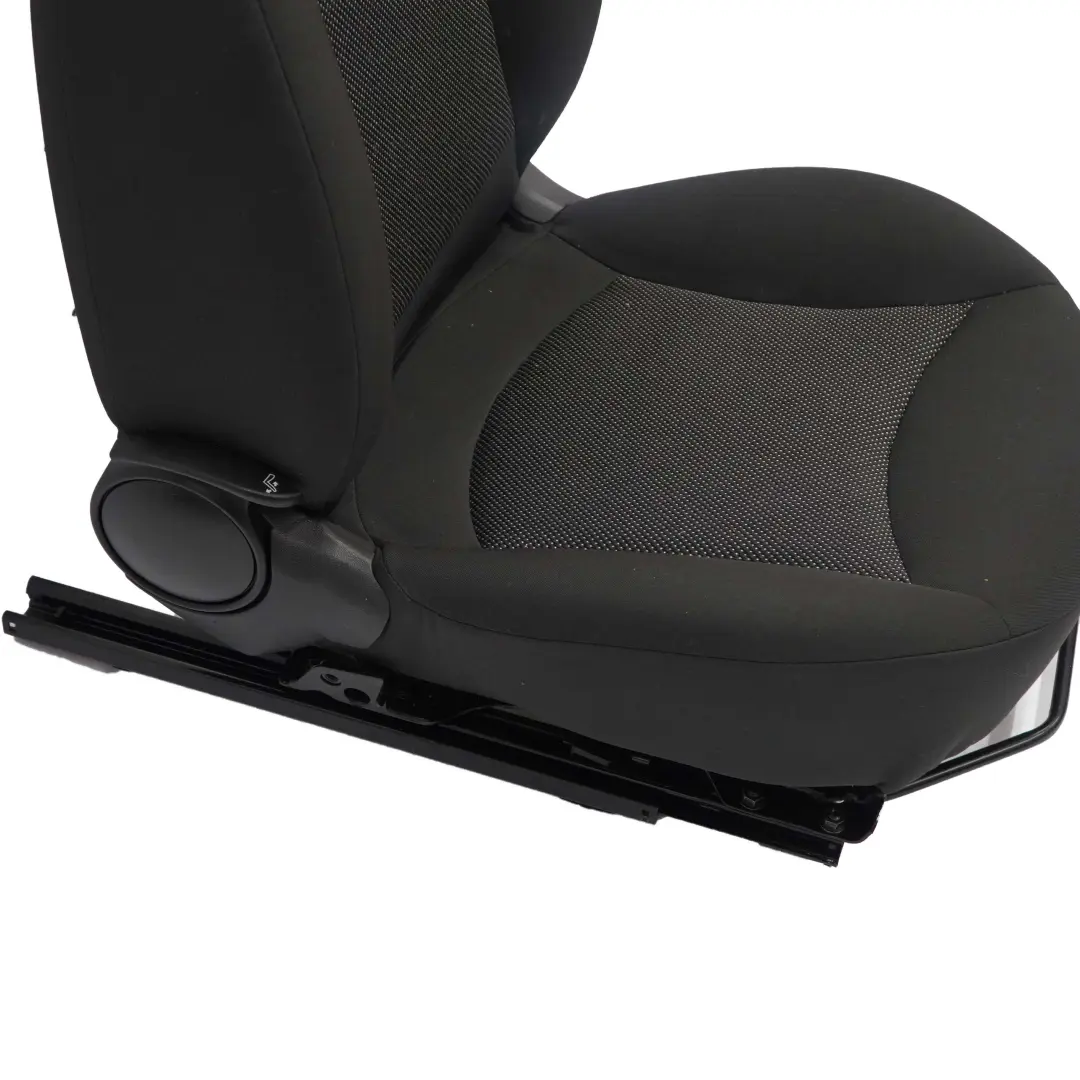 Mini Cooper R55 R56 Tela Interior Delantero Izquierdo Asiento Carbono Negro