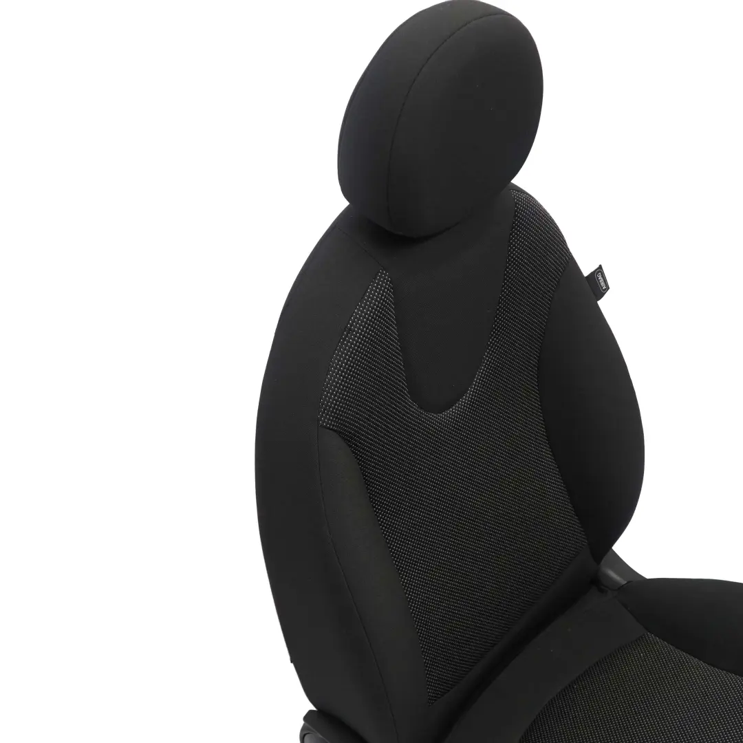 Mini Cooper R55 R56 Tela Interior Delantero Izquierdo Asiento Carbono Negro