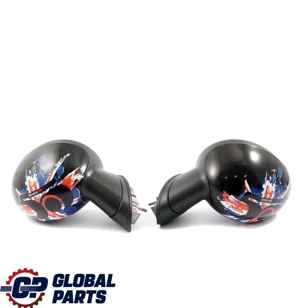 BMW Mini Cooper R55 R56 Left Right Door Wing Mirror N/O/S 3 Pins Set Black