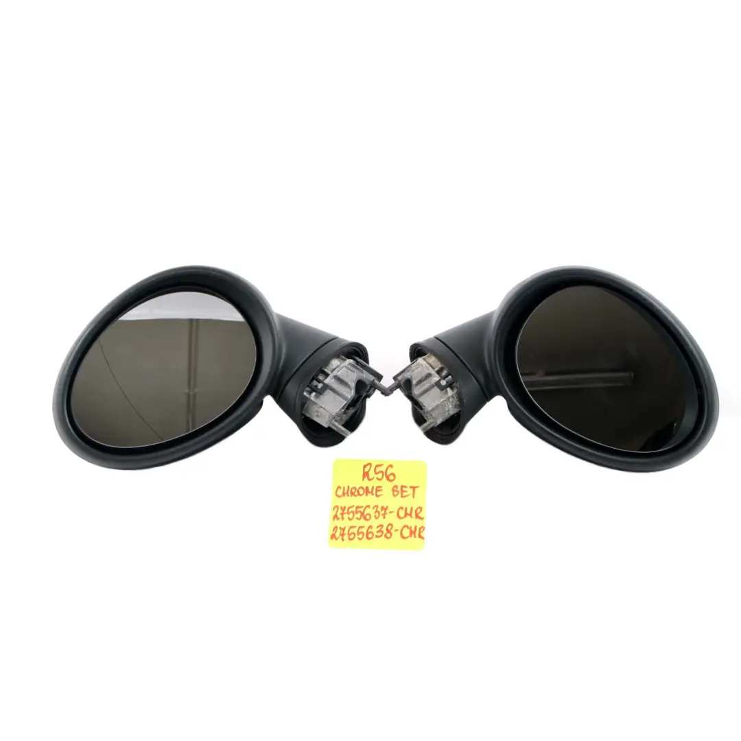 Door Wing Mirror Mini R56 R55 Left Right N/O/S Outside Chrome Set