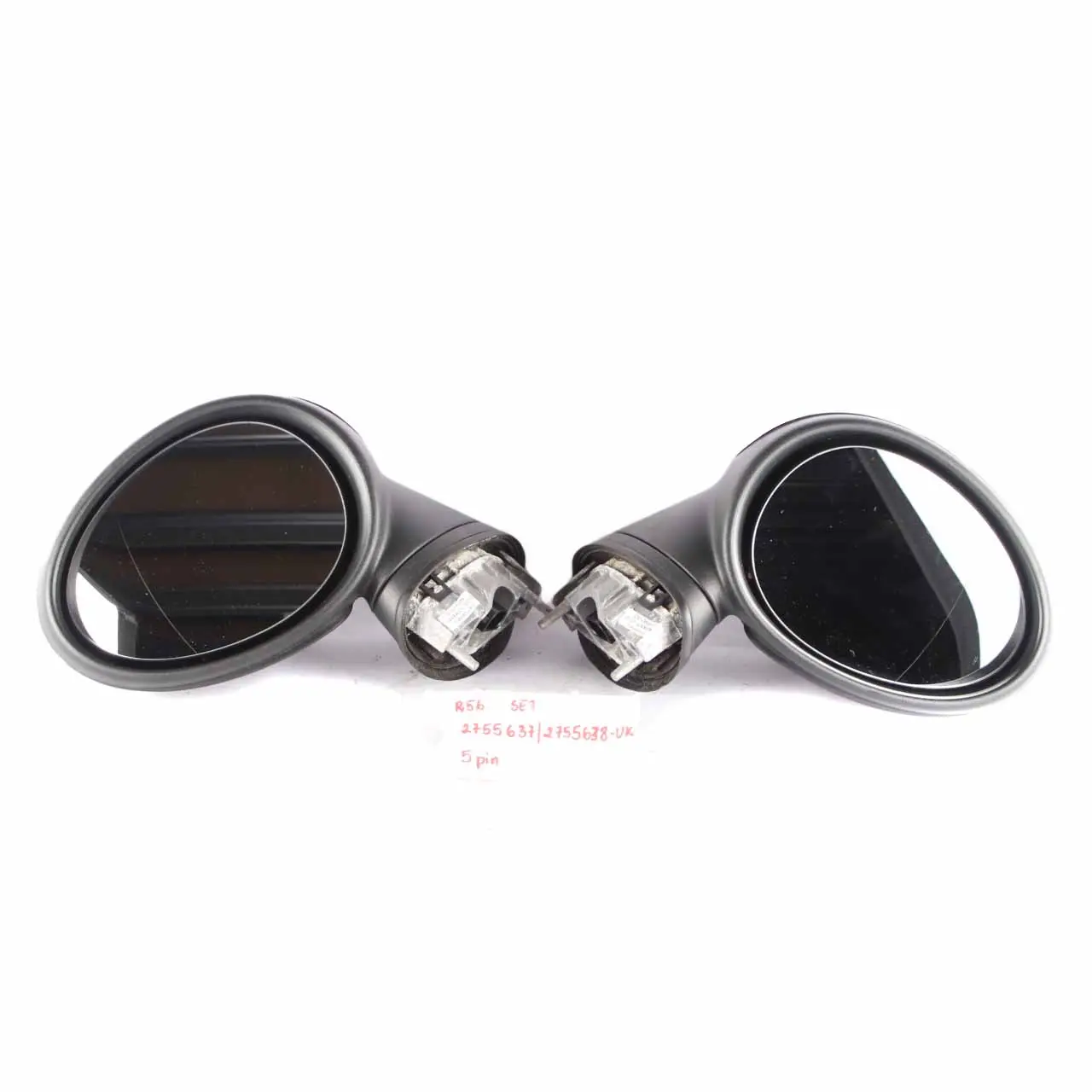 Mini Cooper R55 R56 Left Right Door Wing Mirror Heated N/O/S Union Jack Set