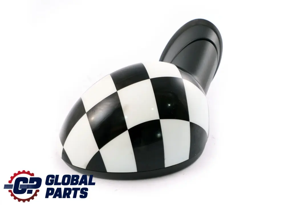 BMW Mini Cooper R55 R56 1 Left Door Wing Mirror N/S Checkered Black White