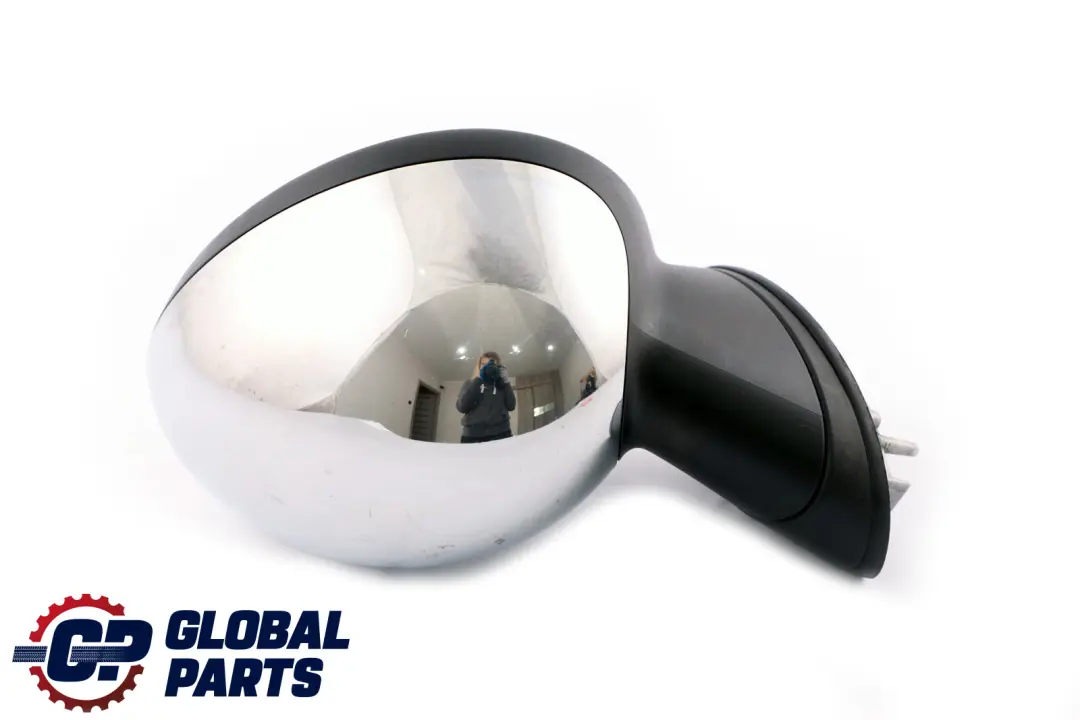 BMW Mini Cooper One 2 R55 R56 R57 Left Door Wing Mirror N/S Chrome 3 PINS