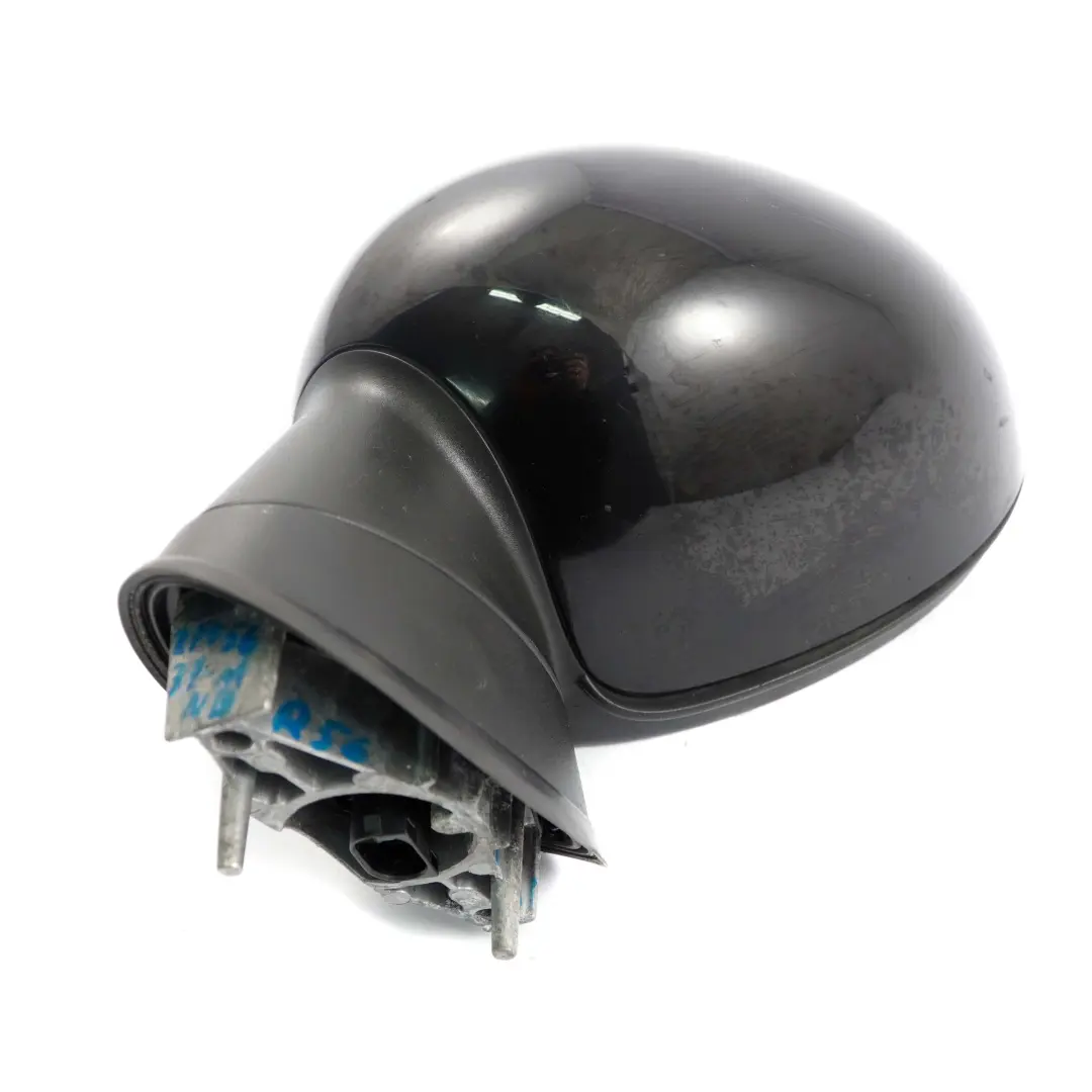 Mini Cooper One R55 R56 R57 Heated Left Door Wing Mirror N/S Midnight Black