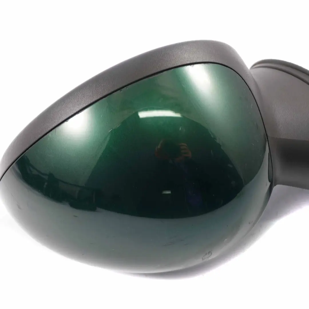 Mini Cooper R55 R56 Right Door Wing Mirror O/S Heated British Racing Green