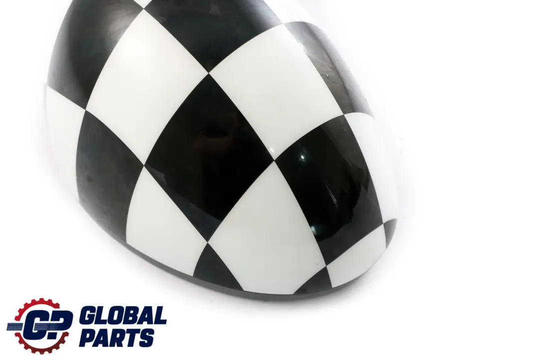 BMW Mini Cooper R55 R56 1 Right Door Wing Mirror O/S Checkered Black White