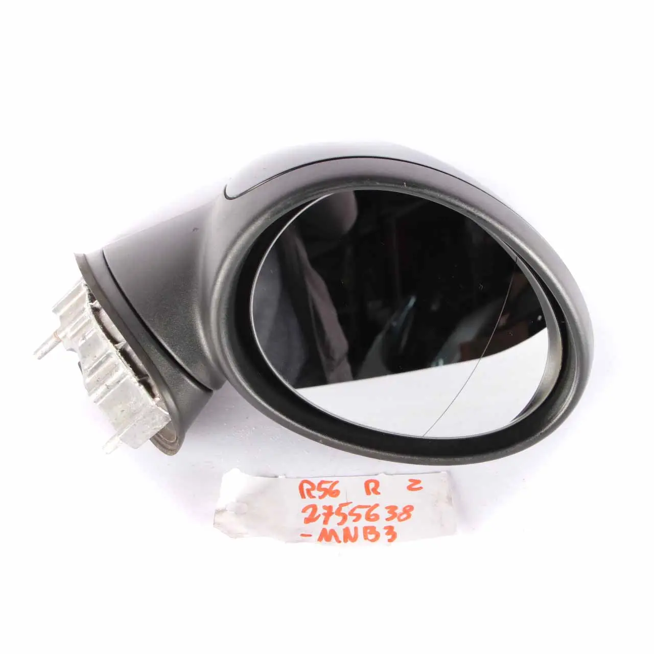 Wing Mirror Mini R55 R56 Heated Right Door O/S Midnight Black Metallic A94