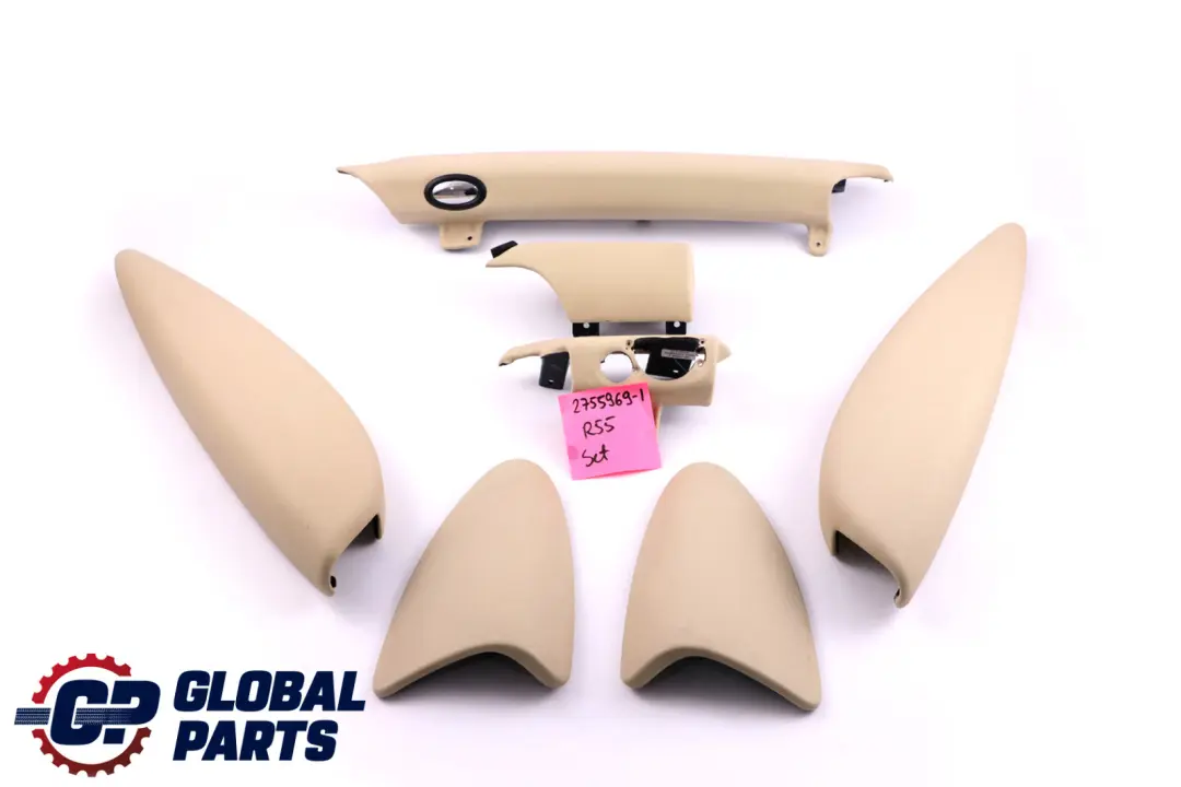 Mini Clubman R55 Dashboard Dash Armrest Lower Trim Cover Set Cream White