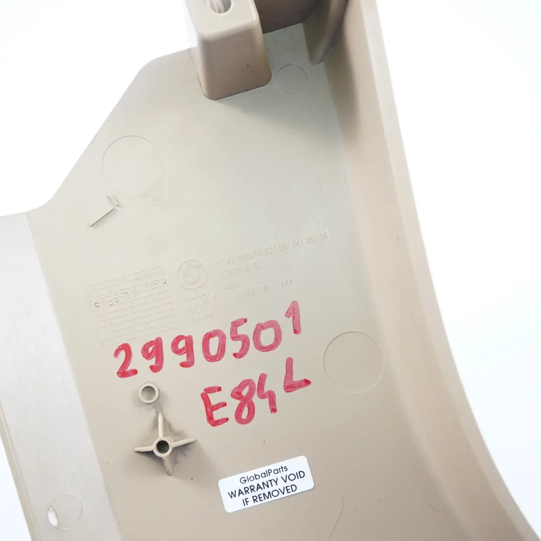 BMW X1 E84 Trim Panel Lateral Cover Bottom Front Left N/S Beige 2990757