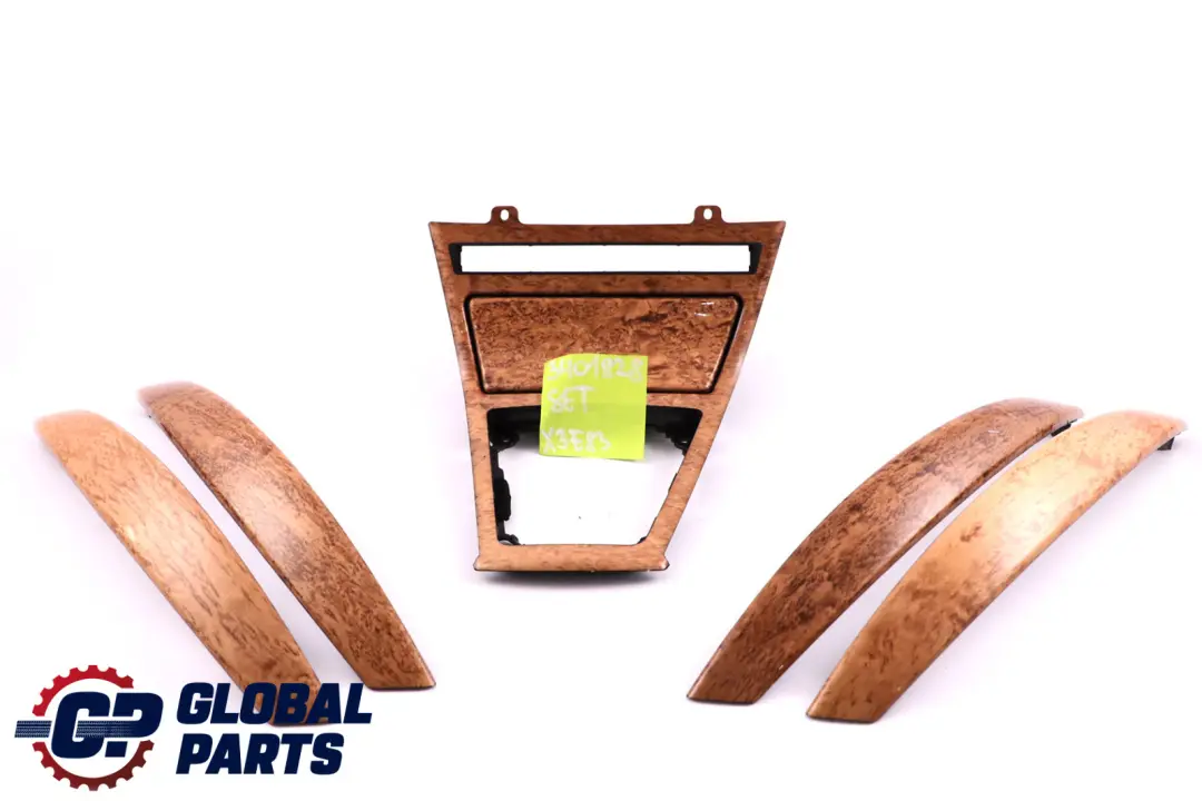 BMW X3 Series E83 Set Trim Strip Door Gearshift Gear Cover Birch Wood Beige