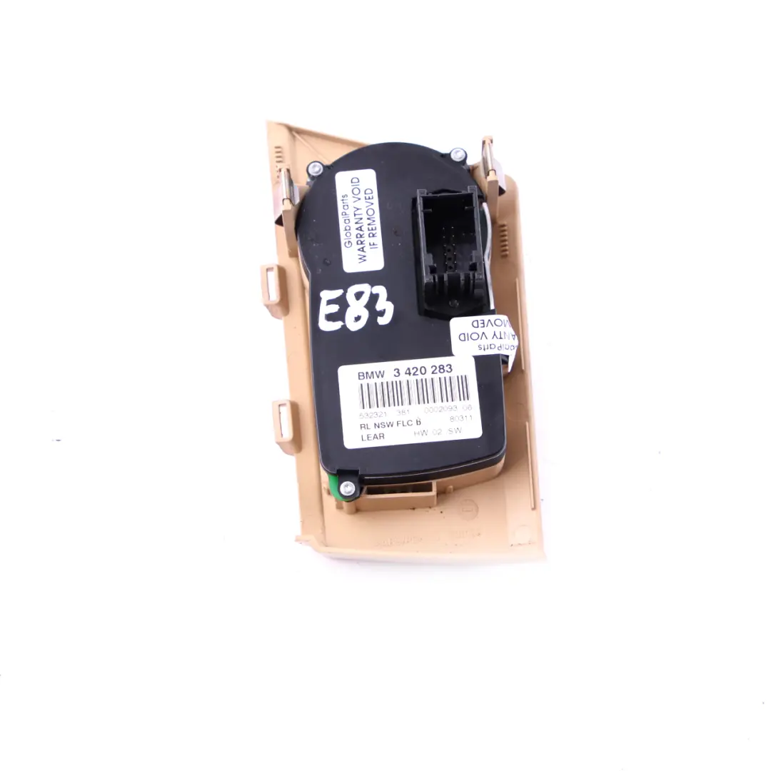 BMW X3 Series E83 LCI Light Headlight Control Element Switch Panel Beige 3420283