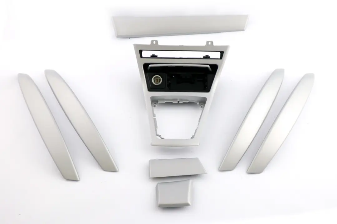 BMW X3 Series 2 E83 LCI Set Trim Strip Door Gearshift Gear Cover Titanium Light