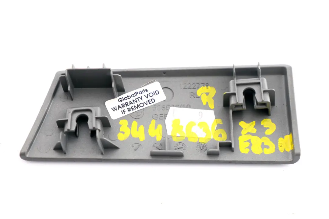 BMW X3 Series E83 LCI Decor Cover Instrument Panel Right O/S Titanium Light