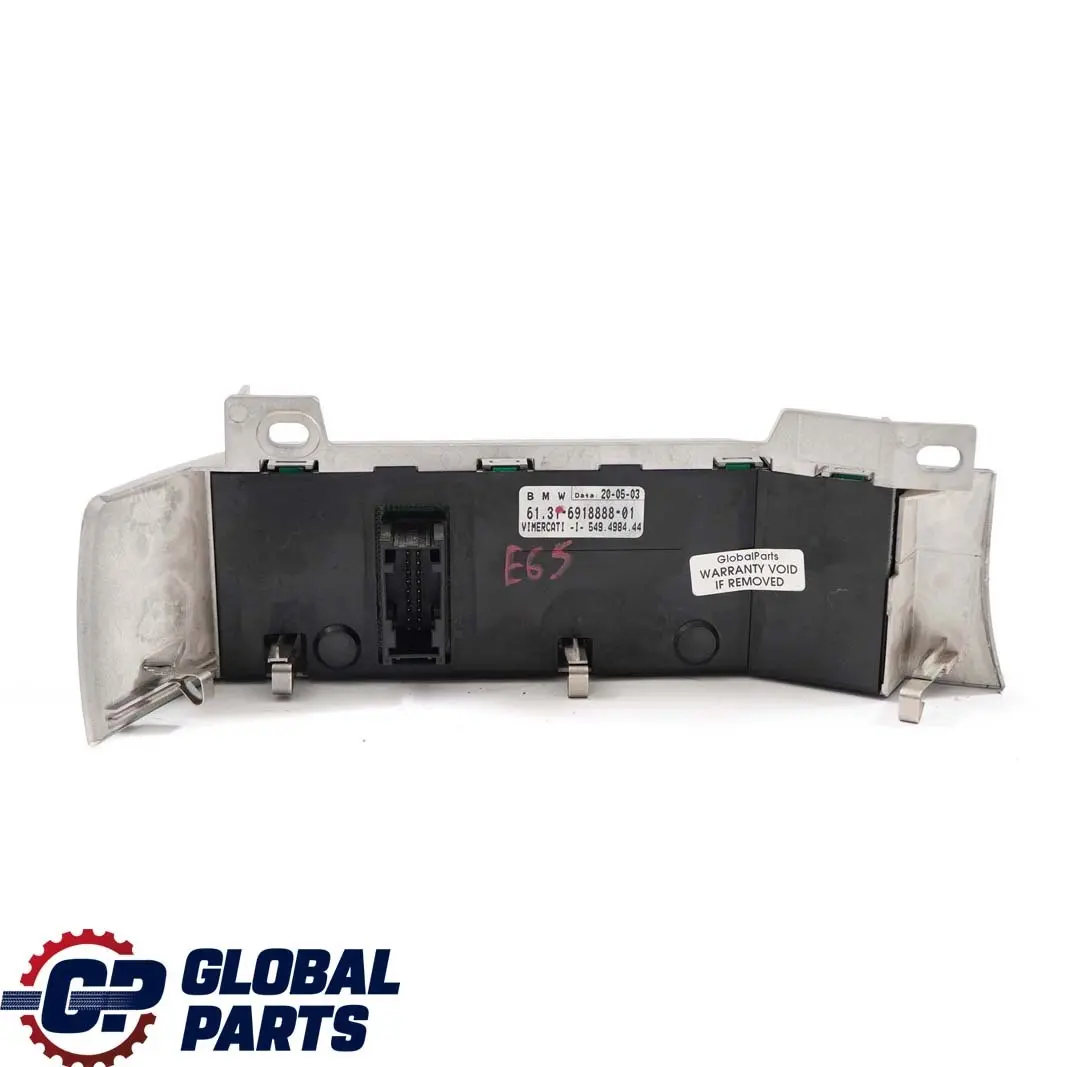 BMW 7 Series E65 E66 Headlight Control Element Light Switch Grey 6918888