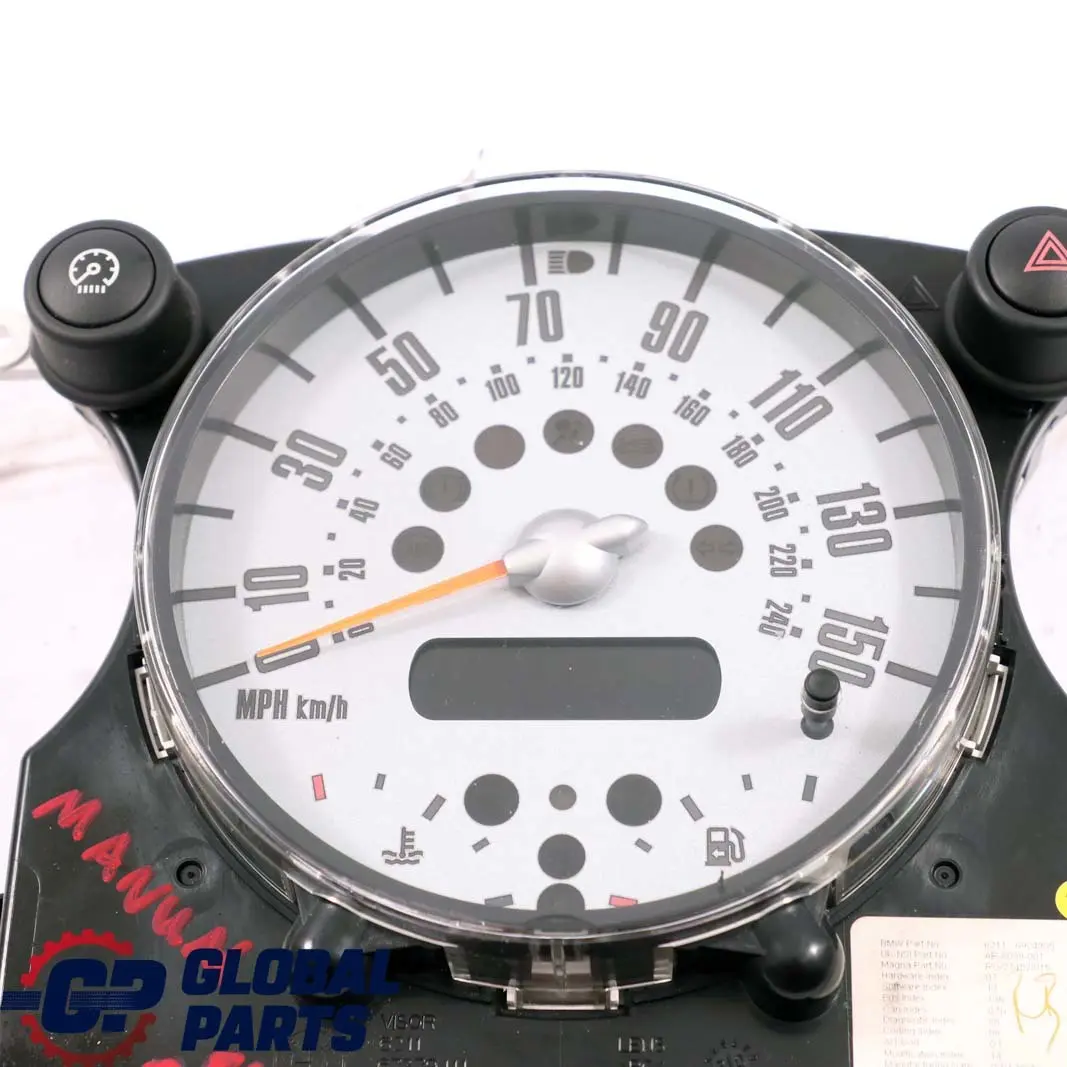 Mini One R50 R52 Speedometer Speedo Clock Cluster Instrument Manual 6924905