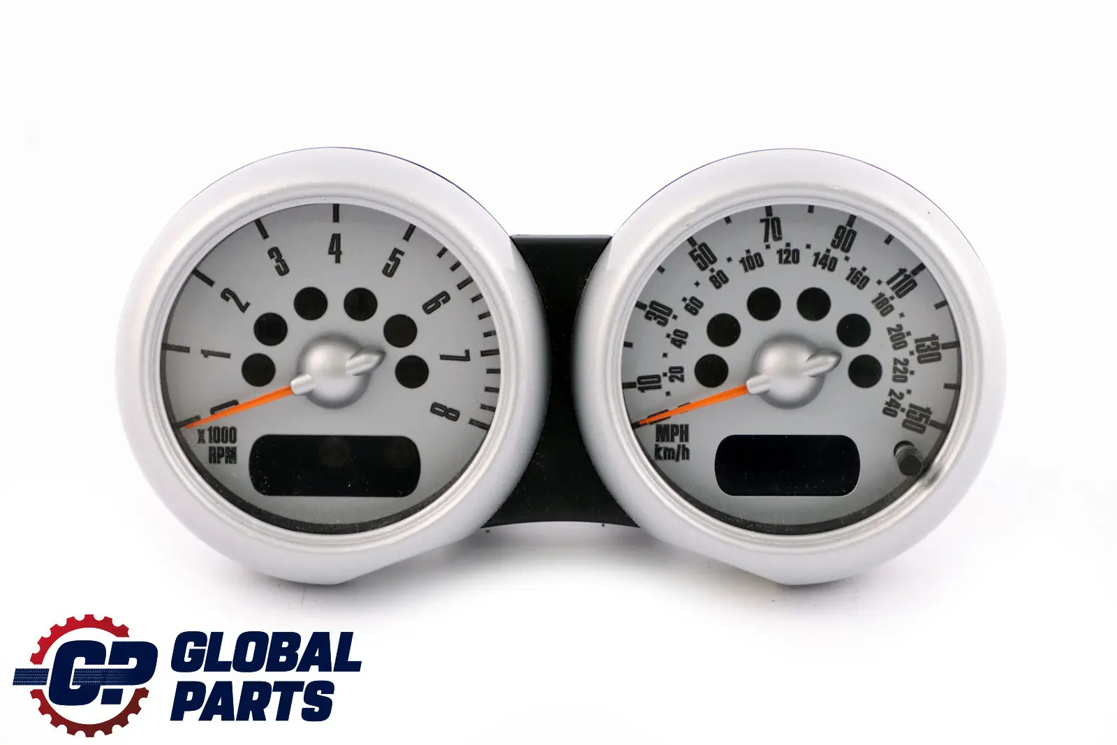 Mini Cooper One R50 R53 Twin Clock Counter Speedo Dual Rev Silver 6931390