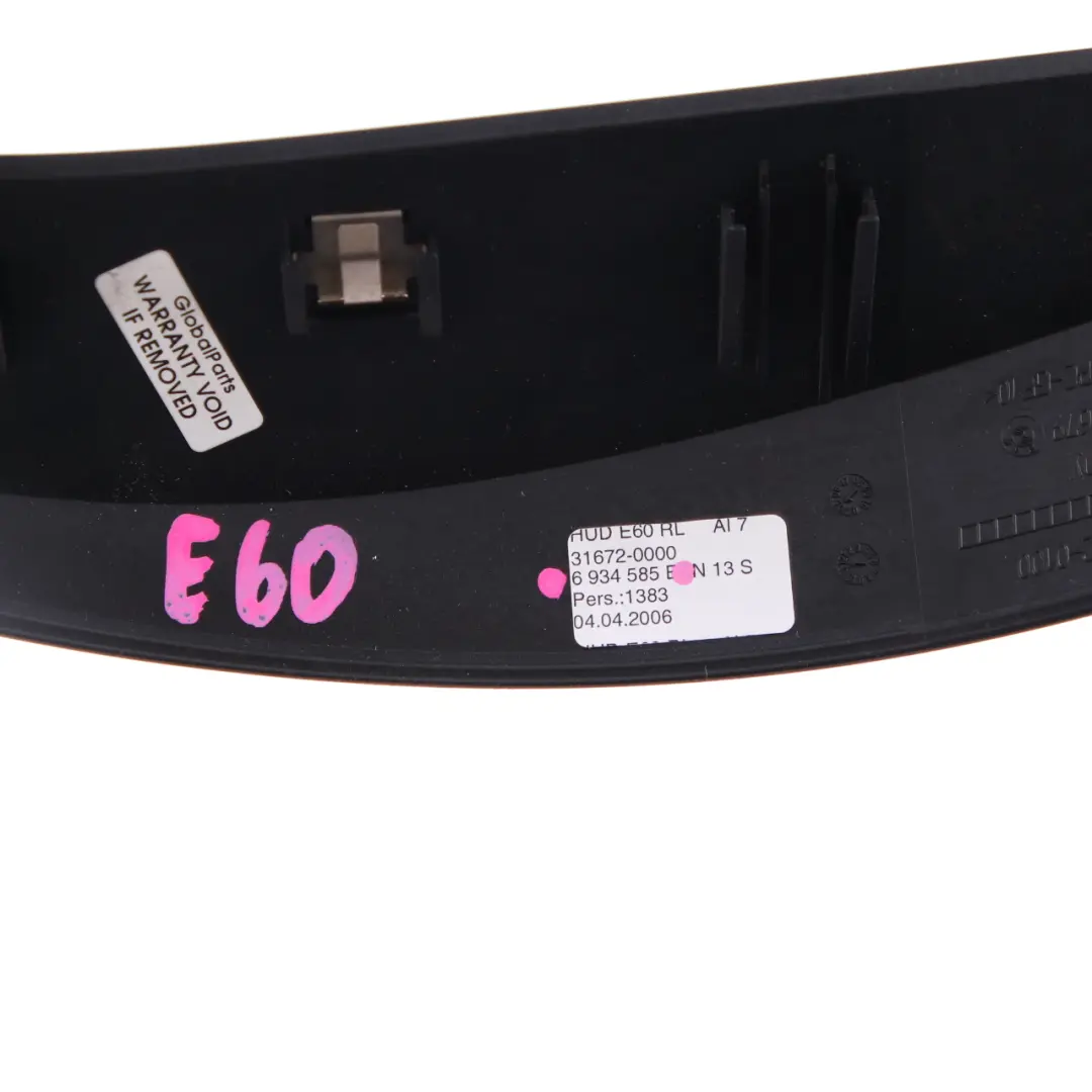 BMW E60 E61 Trim Piece For Head Up Display Black 6934585